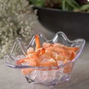 Clam shell buffet side dish 12.6oz Carlisle 33907 clear SAN plastic Commercial 2